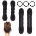 7pcs Hair Bun Maker Bun Makers for Hair Magic Bun Hair Donut Black Small Hair Doughnut Maker Sponge Hair Foam Hair Updo Tools Hair Style Hair Styling Accessories for Girls Women(Black)