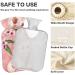 Naanle Peach Cherry Floral Heat Bottle with Cover - 2L Transparent Hot Water Bottle for Pain Relief Bed Warmer & Cold Therapy - Buy Online on GoSupps.com