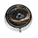 Little Bird Nestround Pill Box 3 Compartment Round Pill Box Organizer # Portable Travel Pill Box for Traveling.