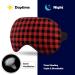 Red & Black Buffalo Plaid Sleep Mask for Men & Women | Adjustable Strap Eye Cover for Blocking Light | Ideal for Sleep, Travel, and Naps - Buy Online on GoSupps.com