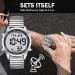 Hearkent Atomic Digital Talking Watch with British English Voice and Big Numbers - Radio-controlled Watch for Elderly or Blind with Elastic Silver Band - Buy Online on GoSupps.com
