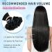 Neitsi U Tip Human Hair Extensions 12 Inch 50 Strands | Pre Bonded Keratin Black Brown Straight Silky | Real Natural Hair Extensions - Buy Online on GoSupps.com