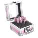 Noverlife Nail Drill Grinding Bit Holder Box, Pink 25 Holes Nail Art Polishing Grinding Drill Bit Holder, Nail Drill Bit Holder Box Organizer Container Professional Manicure Tools for Nail Art 25 Holes - Pink