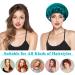 Kiiwah Satin Bonnet Set - 2 Piece Double Layer Sleeping Hood | Adjustable Silk Sleep Cap for Hair Protection - Black & Blue - Buy Online on GoSupps.com