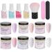 Nail Dipping Powder Set - Premium Nail Art Powder Top Base Coat Gel and Brush Tool for Salon Quality Manicures - K1214 - Buy Online on GoSupps.com