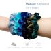 Basic Sense Velvet Skinny Scrunchie Durable Small Hair Ties Elastic Scrunchies Ponytail Holder Scrunchy for Women Girls Blue Assortment Blue & Green Assortment - Buy Online on GoSupps.com