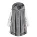 Hanxiulin fleece jacket plush jacket cuddly jacket women cardigan long arm stand -up collar upperwear breathable transition jacket casual fashion plush jacket winter jacket xl gray