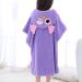 COOKY.D 100% Cotton Hooded Bath Beach Poncho Towel for 0-6 Years | Purple Owl Design | 70 x 70cm - Buy Online on GoSupps.com