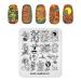 KADS Nail Stamping Plate Chinese Style Nail Art Stamp Template bamboo Lotus DIY Image Template Manicure Stamping Plate Stencil Tools (CN027)