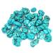 Natural Crystal Rough Natural White Turquoise Dyed Green Tumbled Irregular Stone Healing Crystal Gemstone (Size : 200g)