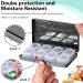 Buy BPA-Free Large Black Pattern Pill Organizer - 7 Days 8 Compartments Travel-Friendly Metal Pill Box - Buy Online on GoSupps.com