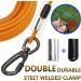 Tie Out Cable for Dogs 50ft Dog Leash for Large Dogs Long Dog Leash 1007 lbs Dog Leads for Yard Chew Proof Heavy Duty Dog Tie Out Cable for Large Dogs Durable Dog Runner Tether Line for Outdoor Orange - Buy Online on GoSupps.com