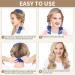Blue Heatless Hair Curler Headband for Overnight Curls - Satin & Cotton Rod with Claw Clip for Long Hair - Women's Heatless Curling Rollers - Buy Online on GoSupps.com