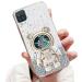 Tivenfezk Nadoli for Samsung Galaxy A12 4G/5G Treibsand B r Astronaut Hidden Stand Shell caricature glitter astronaut stand soft silicone bling cell phone case Samsung galaxy A12 4g/5g clear