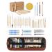 TEMONTIAN Pottery Clay Sculpting Tools 44Pcs Double Sided Polymer Clay Tools Ceramic Clay Carving Tool Set with Carrying Case Bag for Beginners Pottery Tools and Supplies for Professionals Kit RED