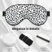 Reusable Sleep Mask Eye Cover - Soft Blackout Eye Masks for Better Sleep Travel & Gifts | Black & White Dot Pattern - Buy Online on GoSupps.com