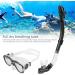 Janzoom Adults Snorkel Set - Tempered Glass Goggles, Adjustable Buckle, Dry Top Snorkel Tube - Ideal for Diving - Black - Buy Online on GoSupps.com