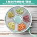 Buy Wiyety Snack Spinner - Rotating Storage Container with Lid for Toddlers | 5 Compartments Transparent Design for Nuts & Desserts - Mint Green - Buy Online on GoSupps.com