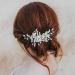Easedaily Rhinestone Bride Wedding Hair Comb - Silver Crystal Bridal Hair Piece with Pearl Accents for Women and Girls - Buy Online on GoSupps.com