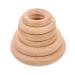 Abaodam 6pcs Molar Wooden Circle Wooden Ring Teething Rings Made of Wood Newborn Teething Ring Made of Wood Pendant Beech