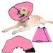 Rewrise for dog leak protection soft protective collar tape tapes adjustable recycling neck band breathable pet Elisabethane dog collar pink XL XL rose red
