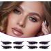 Kustimantu Fake Eyelashes 4 Pairs of Reusable Eyeliner Eyelash Strips Reusable Make Up Glue for Daily Use Party Travel Purple - Buy Online on GoSupps.com