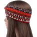 Lergo Women's Ethnic Cross Wide Headband - Twisted Elastic Burgundy | Stylish & Comfortable Headwear for All Occasions - Buy Online on GoSupps.com