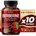 GriMed GlucoSustain Berberine 9 500mg Ceylon Cinnamon Bitter Melon Supports Healthy Immune System Improves Heart Health & Glucose Wellness- Made in The USA (90 Count (Pack of 1))