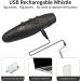 ZHT Electronic Whistle for Referees - USB Charging, 3 Tone High Volume Emergency Whistle for Safety - Ideal for Coaches, Teachers, Outdoor Activities - Black - Buy Online on GoSupps.com