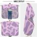 Waterproof Barber Cape - Purple Cow Spot & Cheetah Hair Cutting Bib for Men & Women | Unisex Hairdresser Capes - Buy Online on GoSupps.com
