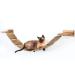 Cat Bridge Hanging Cat Hammock, Cat Shelves for Wall, Rope Bridge. Cat Hammock for Large Cats, Sturdy Wall Mounted Cat Shelf 56.7 inches, Natural Pine Wall Cat Furniture, Fully Assembled Easy Install
