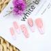 Super Long French Fake Nails with White Flowers Rhinestones - 24PCS - Buy Online on GoSupps.com