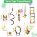 MQUPIN Bird Parrot Toys 12 Pack Budgie Toys Parrots Cage Toys Hanging Swing Climbing Shredding Perches Toys Ladders Sepak Takraw Parrot Bite Toy Cockatiel Toys for Parakeet Budgerigar M-7.9inch - Buy Online on GoSupps.com
