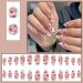 JUSTOTRY 24 Pcs Short False Nails Stiletto with Red Heart White French Press on Nails Pattern Fake Nails Short with Nail Glue Almond Medium Stick on Nails for Women Nails Fake Nail for Nails Art white&heart 2 - Buy Online on GoSupps.com