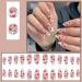 Justotry 24 Pcs Stiletto Nails - Red Heart & White French Press Almond Art - Trendy Medium Fake Nails for Women - Buy Online on GoSupps.com