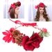 Beaupretty Christmas Hair Wreath Headdress - Natural Berries Rose Flowers & Leaves | Adjustable Band for Women - Buy Online on GoSupps.com