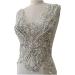 Handmade White Rhinestone Lace Bodice Applique Trim for Dress - 16 Colors, Beads & Sequins Sew-On Patches - Buy Online on GoSupps.com