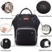 Approach Multifunctional Waterproof Diaper Backpack for Moms & Dads - Large Capacity Diaper Base Stroller Belts & USB Connection - Pure Black - Buy Online on GoSupps.com