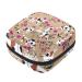 Menstruation pad bag with zipper women's napkin bag tampons collective bags for women and girls (cute cat flowers)