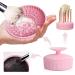 HOSAILY 4 in 1 Silicone Brush Cleaning Mat with Drying Holder Color Removal Sponge Drying Rack Scrubber Makeup Brush Cleaning Pad Portable Suction Cup Cosmetic Brush Cleaner Pad Tool (Pink)