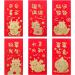 Puco 6 Pieces Chinese New Year Red Envelopes Dragon Year Hongbao Spring Festival Money Bags Spring Festival Red Envelopes Red Envelope 17x9cm D - Buy Online on GoSupps.com