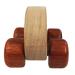 TEKOR Wooden Teether Car - Natural Birch Wood Teething Toy for Baby & Toddler - Handcrafted Sensory Toy for Motor Development - Smooth & Safe with Colored Wheels - Buy Online on GoSupps.com