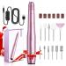 Aevo portable electrical nail cutter set/ professional compact electrical nail file pedicure manicure/ grinding poliser for acrylic gel kallus USB operated 11 drilling attachments/ for at home