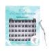 SISILILY Individual Lashes 6 Rows Cluster Lashes D Curl DIY Single Size Eyelash Extension Kit at Home Reusable 3D False Eyelashes Natural with a Flat Tweezer 14mm Length (DM04-14mm) 6 rows-DM04-14mm