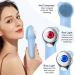 Sonic Facial Cleaning Brush | Urbuti Electric Silicone Face Scrubber - IPX7 Waterproof Deep Cleaning Tool for Men & Women - Blue - Buy Online on GoSupps.com