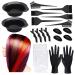 Dee Banna Hair Dye Kit Hair Dye Coloring DIY Beauty Salon Tool Kit Disposable hair shawl Brush Comb Hair Tinting Bowl Dye Brush Ear Cover Gloves for DIY Salon Hair Dye Tools