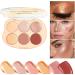 Blush and highlighting palette 6-color contouring and blush palette with highlighter effect Long gradient cream makeup for mature skin easy to blend - Buy Online on GoSupps.com