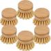 tibiu 6Pcs Soft Sisal Bristle Dish Natural Washing Brush Eco-Friendly Washing Up Brush Replacement
