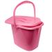 Bucket/cleaning bucket/trash can - with lid + handle "pink - pink - bieco - odor -tight - diaper fleet - smell -free - smell -free - winding device cleaning agent clean .. 1 piece - without names