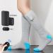 USB Smart Heating Knee High Socks | Massage Warm Hiking Heated Socks | Stretch Cotton | Blue - Buy Online on GoSupps.com